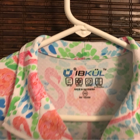 IBKUL Flamingo Print Zip up tennis dress - Picture 2 of 8